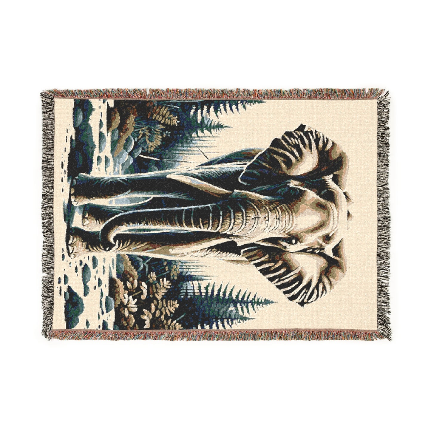 Elephant IllustrationTapestry Woven Blanket