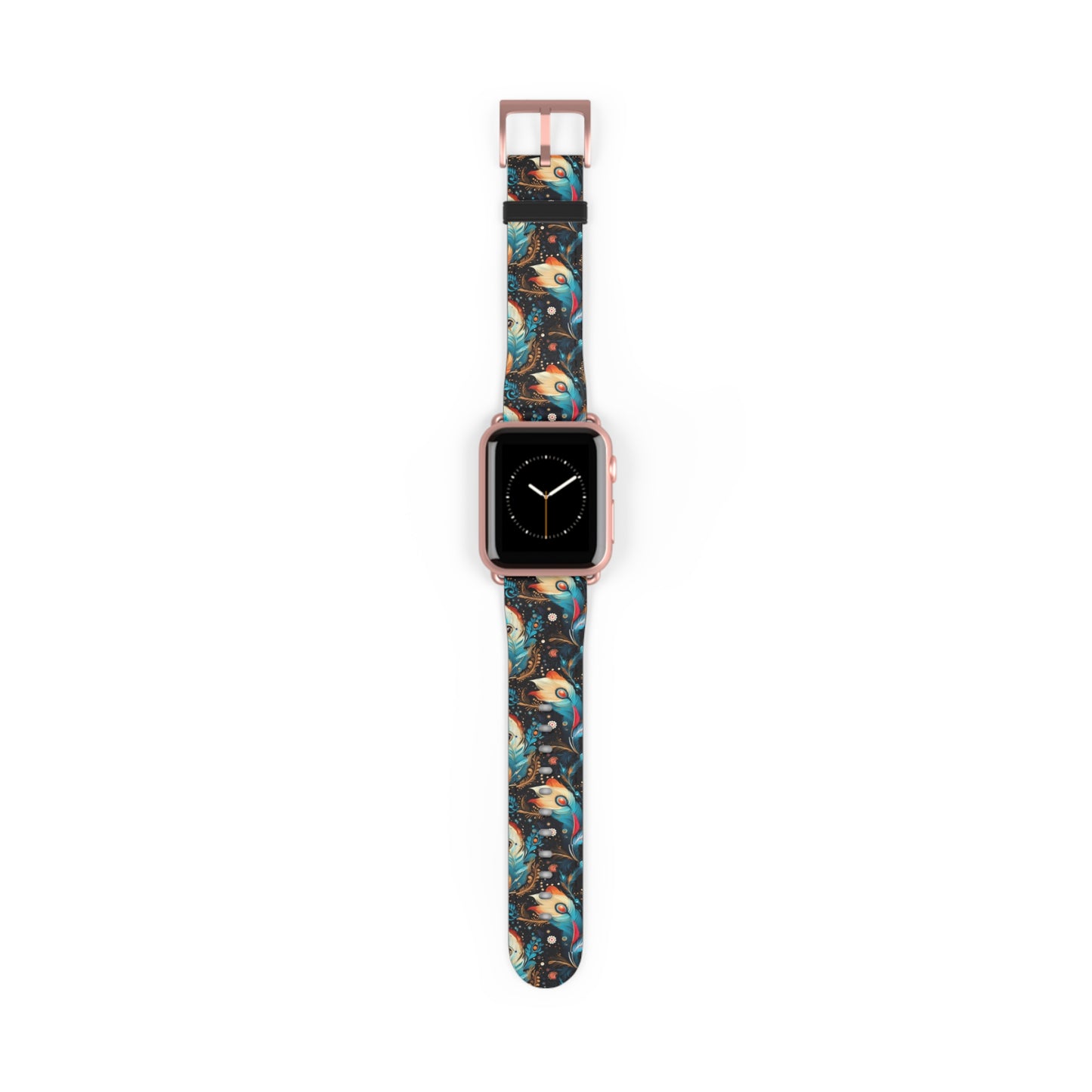 Ethereal Feathers Colorful Design Watch Band - Perfect Gift for Art Lovers,