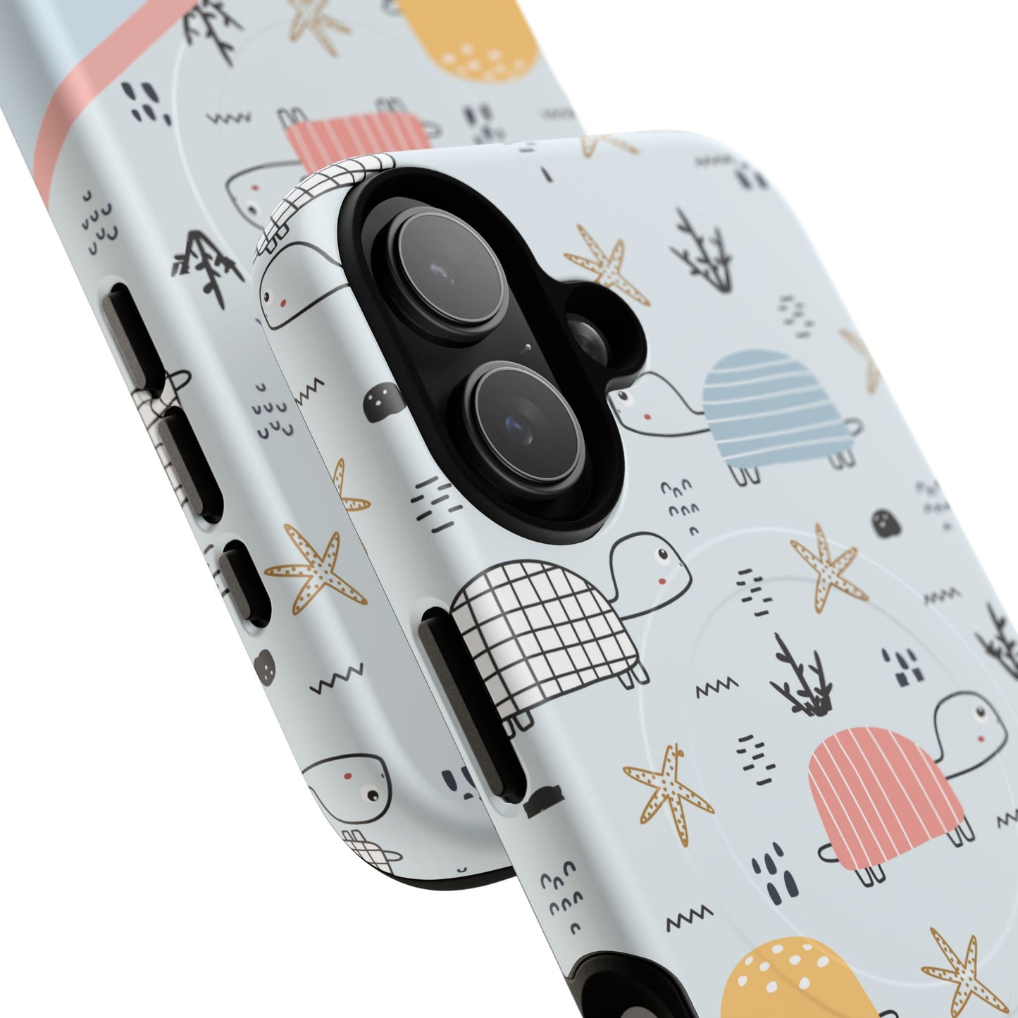 Personalized Cute Turtle Tough Magnetic MagSafe® Cell Cover, Ocean Theme Case, Sea Life Gift for Beach Lovers, iPhone® 13, 14, iPhone 15, iPhone 16, iPhone 17, Pro, Pro Max, Plus Cases.