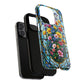 Floral Stained Glass Tough Magnetic Case, Durable Phone Cover, Gift for Nature Lovers, Unique Floral Design, Phone Accessories for All Occasions.