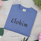 Embroidery 'ELOHIM, GENESIS 1:1' - Faith-Based Unisex Garment-Dyed Comfort Colors T-shirt, Faith Gift Tee, Religious Tee, Embroidery Tee.