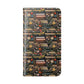 Book Stack Floral Flip iPhone and Samsung Phone Case — Vintage Library Wallet Cover.