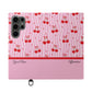 Personalized Cherry Blossom Dreams Flip iPhone and Samsung Cases — Wallet Folio with Name & Affirmation.