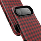 Tough Magnetic Phone Case - Red Plaid, Durable, Stylish Protection for iPhones, Gift for Outdoor Lovers, Unique Phone Cover