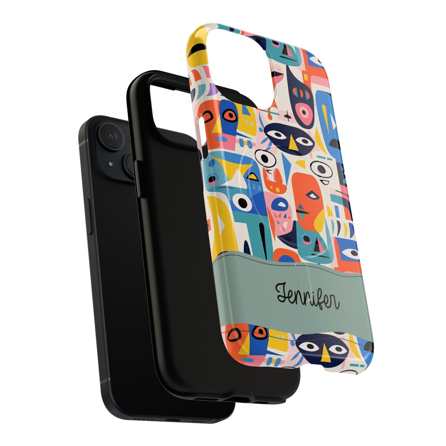 Personalized Vibrant Phone Case,  Magnetic iPhone Cover, Colorful Abstract Protection, Trendy Gift, Unique Tech Accessory, Art Phone Case