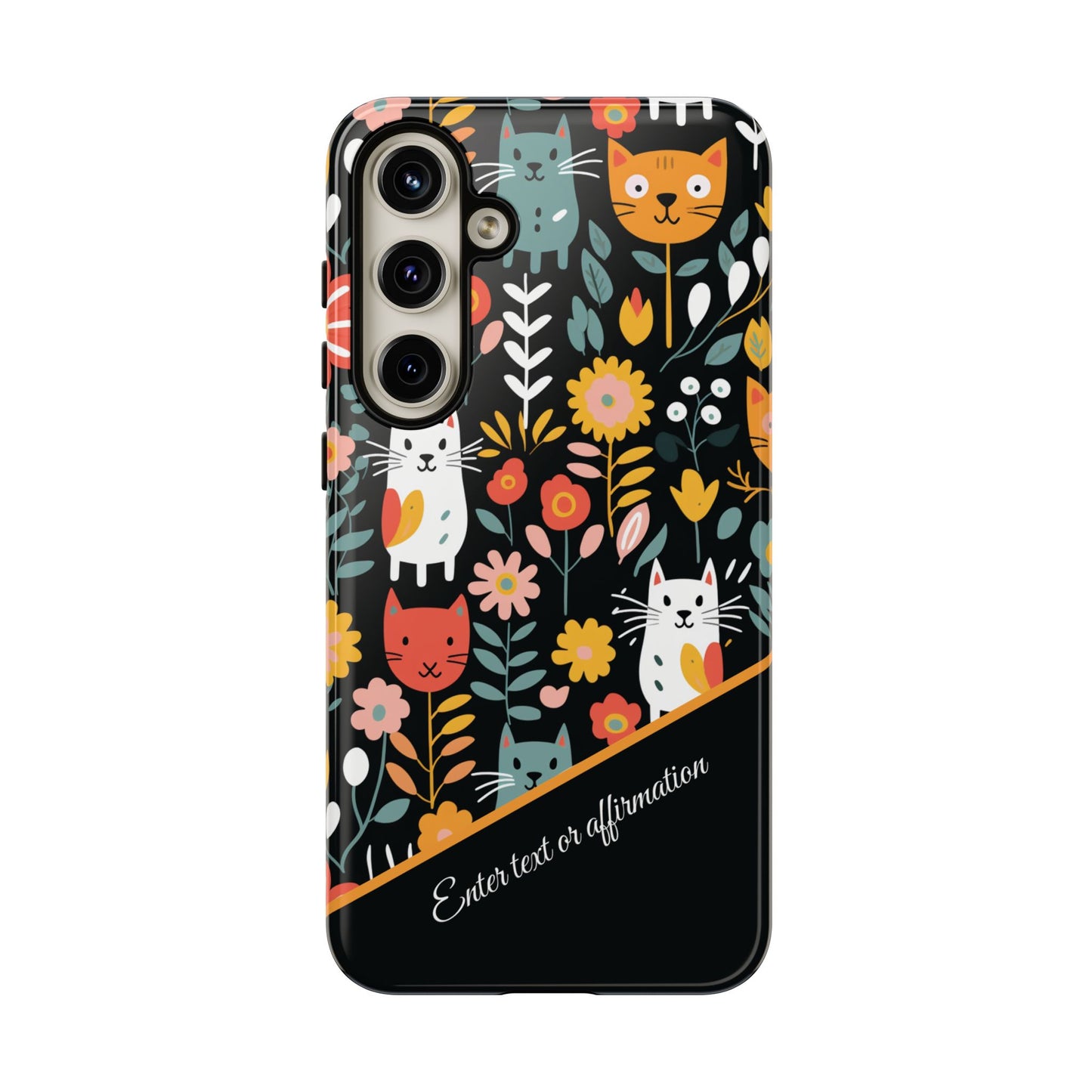 Personalized Whimsical Feline Garden Google and Samsung Tough Cases
