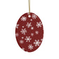 Red Snowflake Elegance Ceramic Ornaments (1pcs, 5pcs, 10pcs, 20pcs)