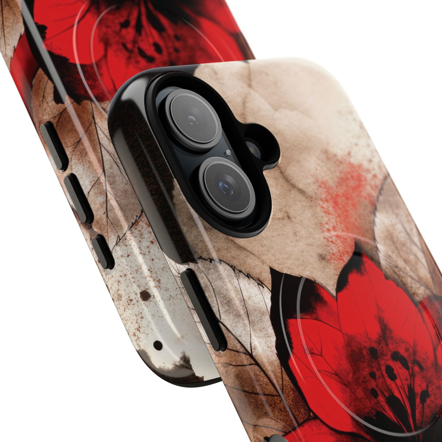 Velvet Petal Storm Tough iPhone Magnetic Cases - Stylish Protection for Your Device, Gift for Nature Lovers, Ideal for Birthdays, Holidays