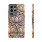 Personalized Lotus Floral Stained Glass Effect Tough Phone Case