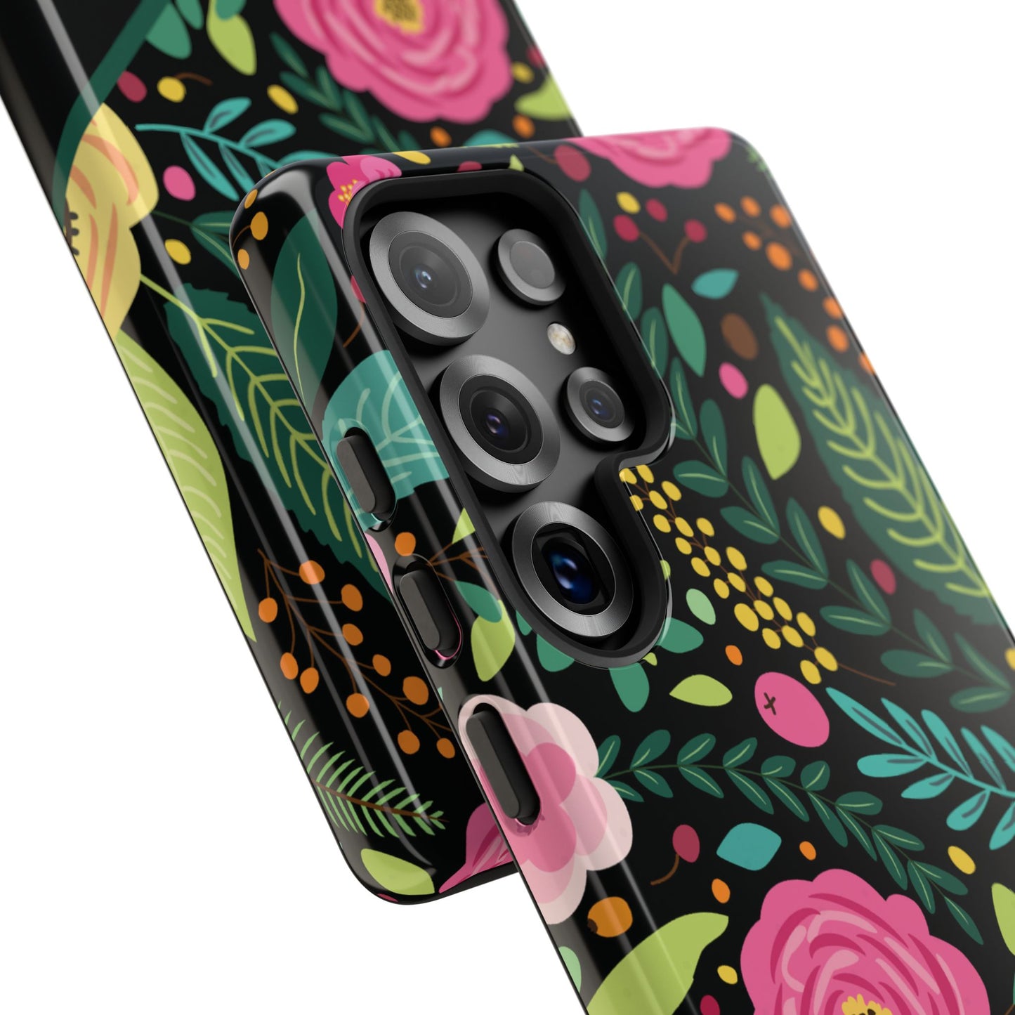 Personalized Floral Fantasy Samsung and Google Pixal Phone Case – Personalized Tough Cases with Colorful Garden Design