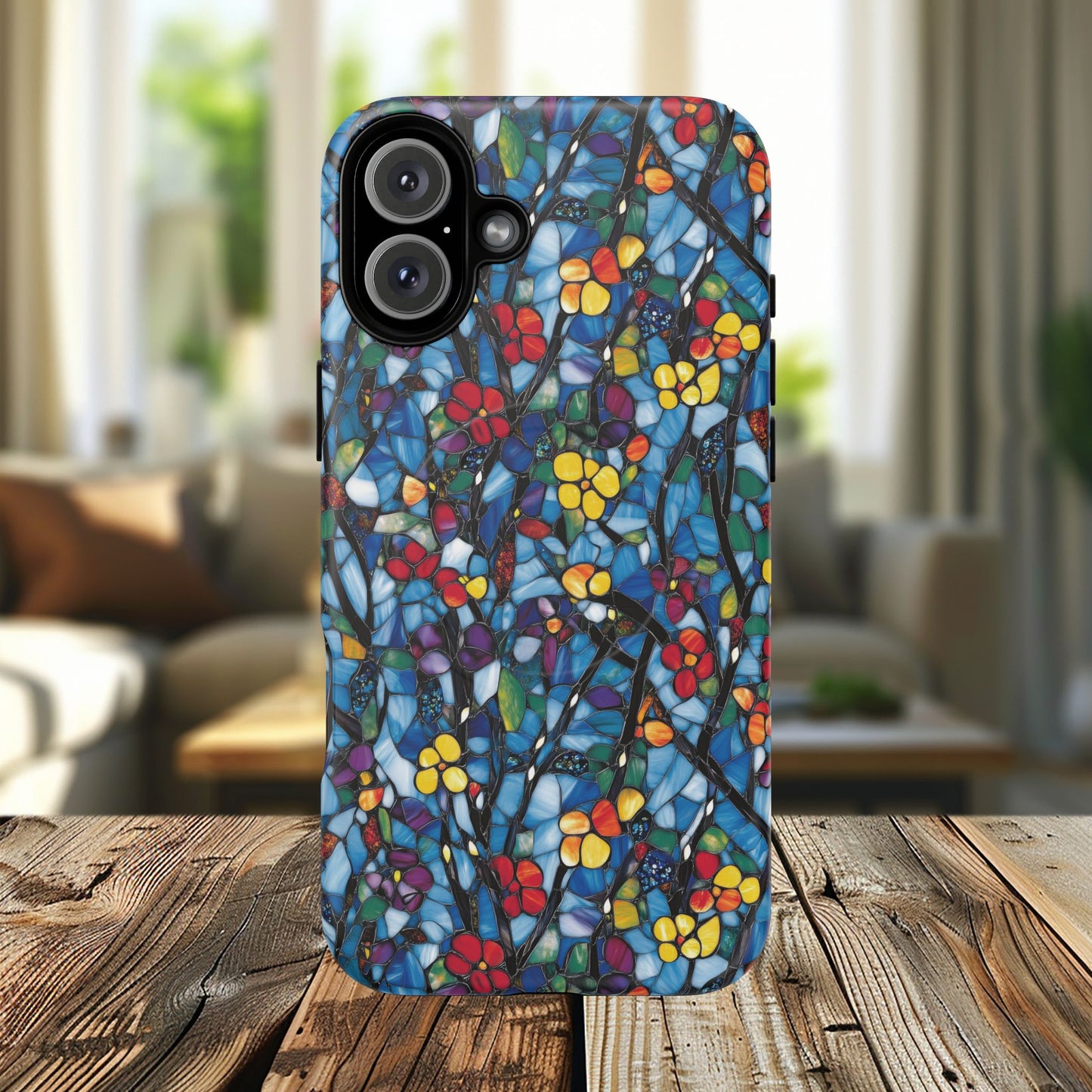 Colorful Floral Phone Case, Tough Magnetic Phone Cover, Durable Tech Accessory, Unique Gift for Her, Vibrant Smartphone Case