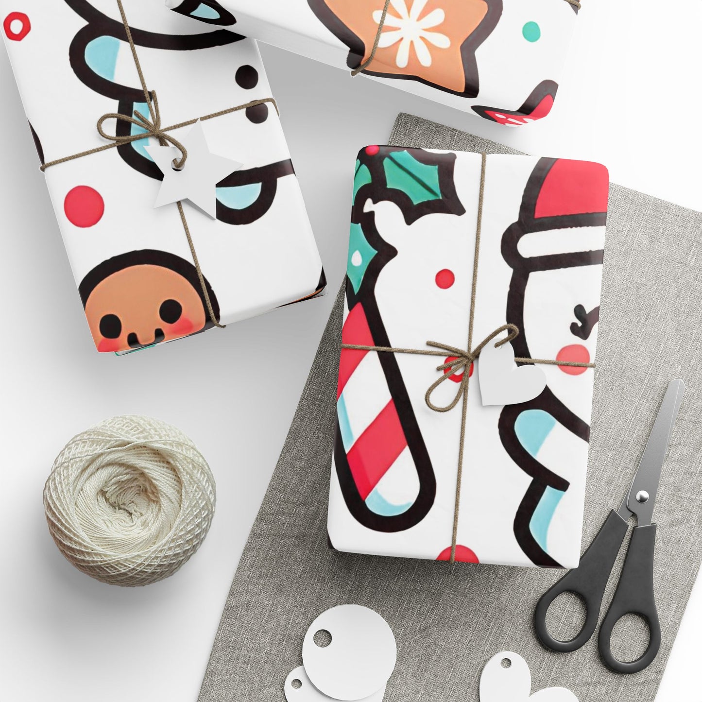 Wrapping Papers - Ginger Bread Holiday Collection - Matte or Glossy Finish - 90gsm Paper