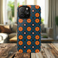 Saffron Tile Bloom Vibrant Floral Tough Magnetic iPhone Case, Durable iPhone Cover, Gift for Her, Floral Design, Unique iPhone Protection.