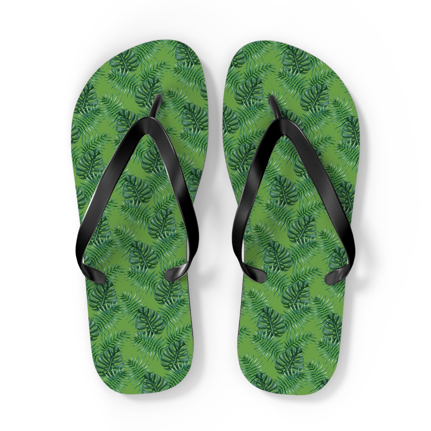 Green Tropical Bliss Flip Flops