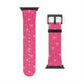 Pink Bow Coquette Watch Band ONLY — Cute Ribbon-Stripes Apple Watch Strap