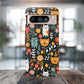 Whimsical Feline Garden iPhone, Samsung or Google Pixel Tough Cases