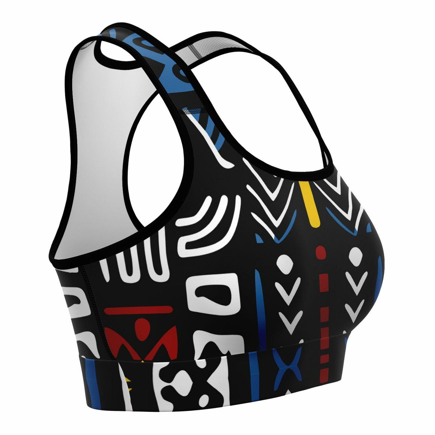 Geometric Harmony Sports Bra - AOP