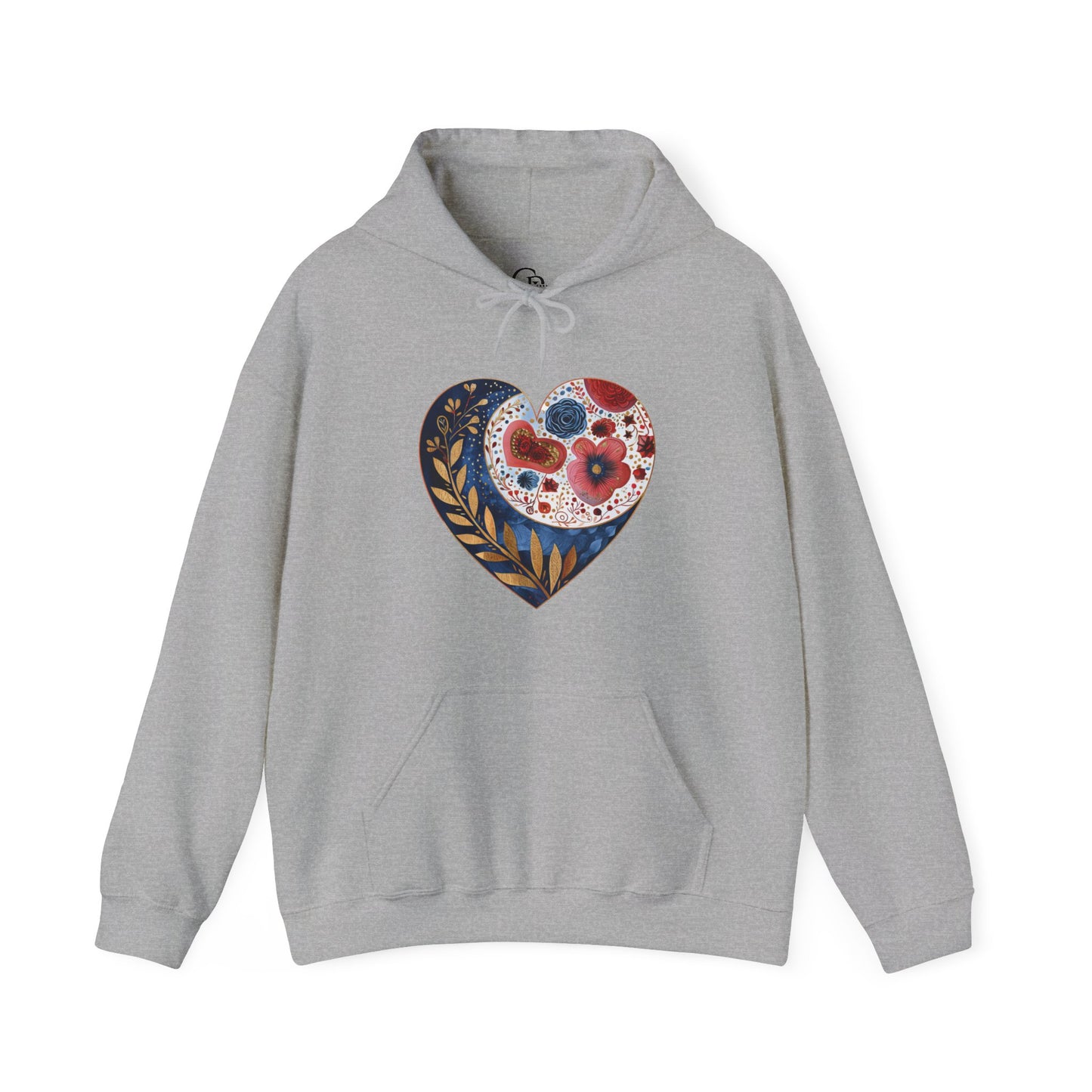 Floral Heart Unisex Heavy Blend™ Hooded Sweatshirt