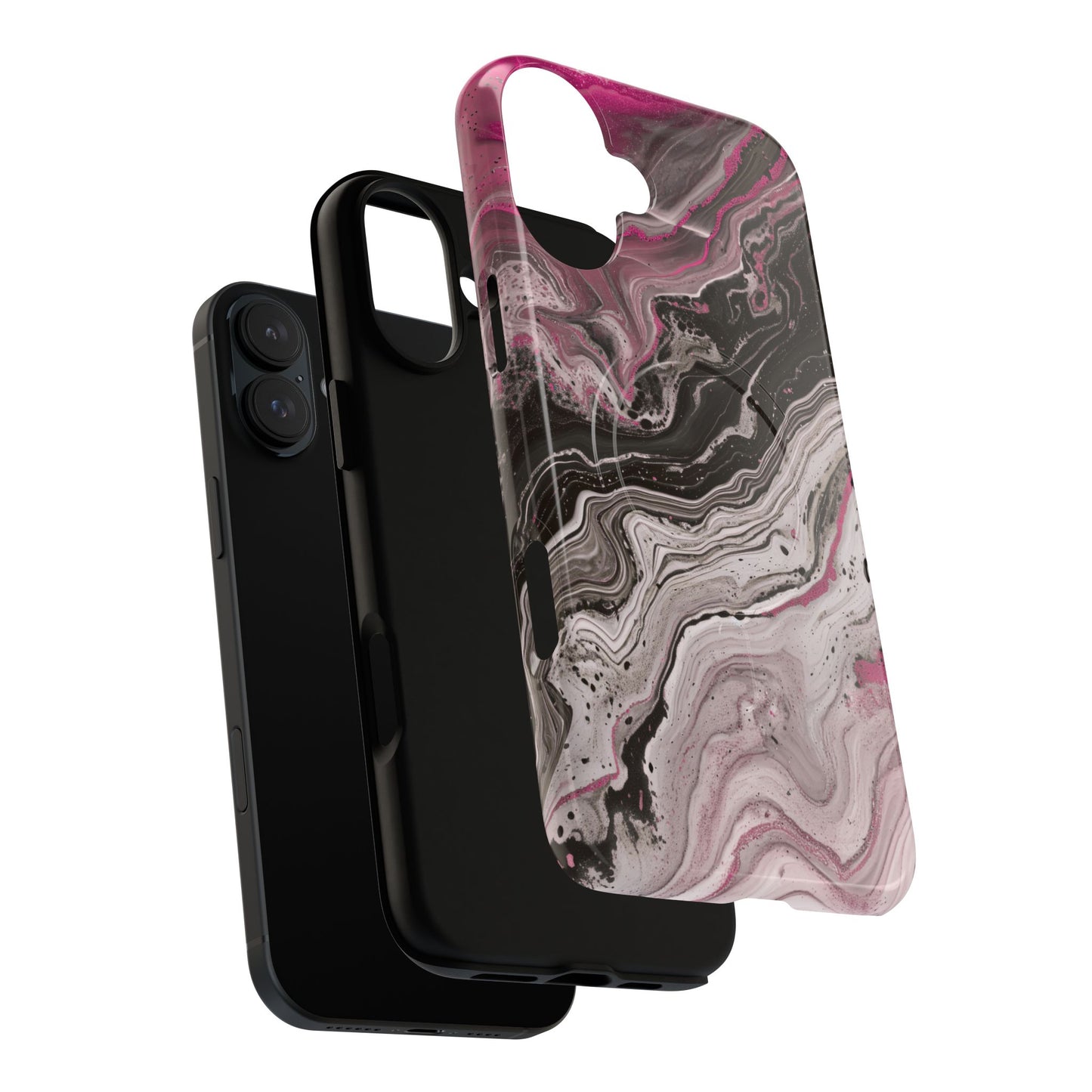 Stylish Magnetic iPhone Cases for Tough Protection, Trendy iPhone Covers, Gift for Teens, Modern Tech Accessories, Marble iPhone Design Cases