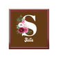 Personalized Floral Monogram Jewelry Box — Custom Name & Initial