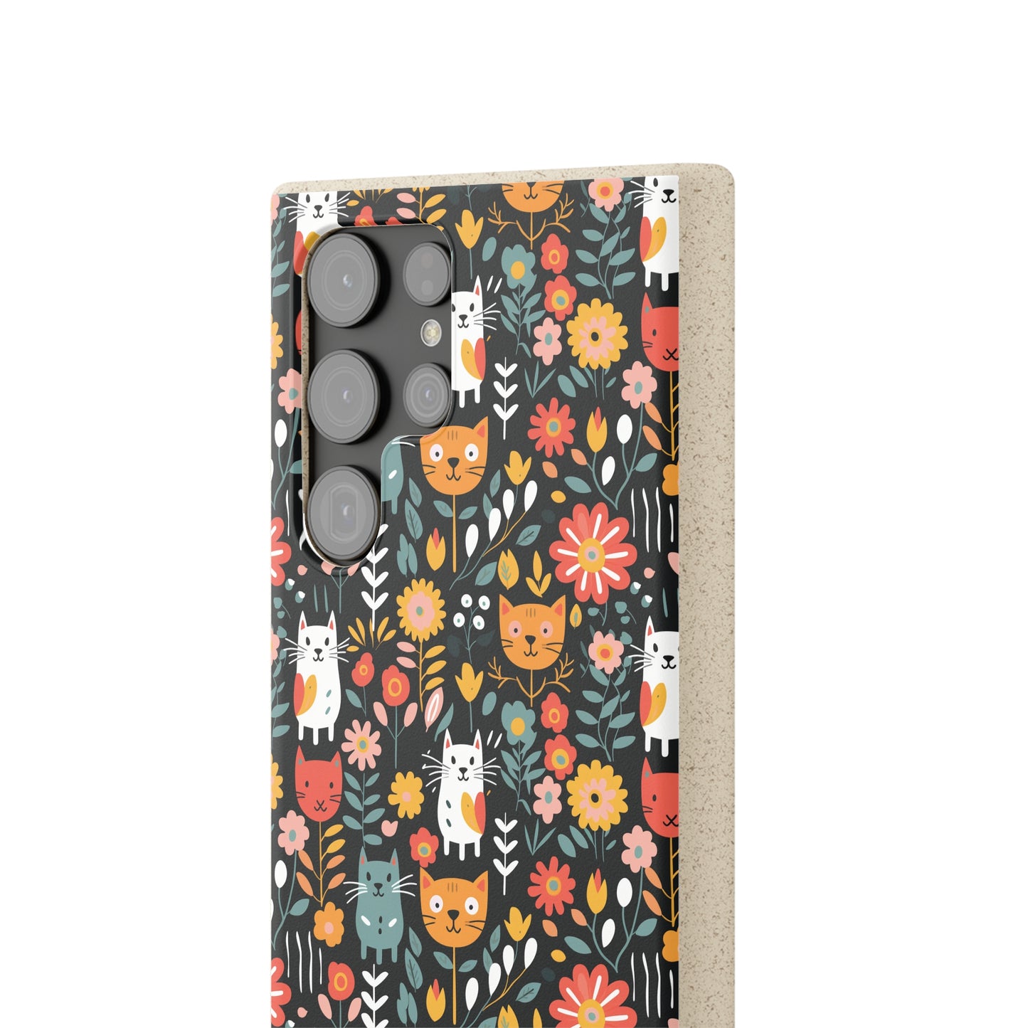 Whimsical Feline Garden Samsung Biodegradable Cases