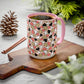 Heart Patterned Coffee Mug - Colorful Love Design, Perfect for Gifts & Celebrations