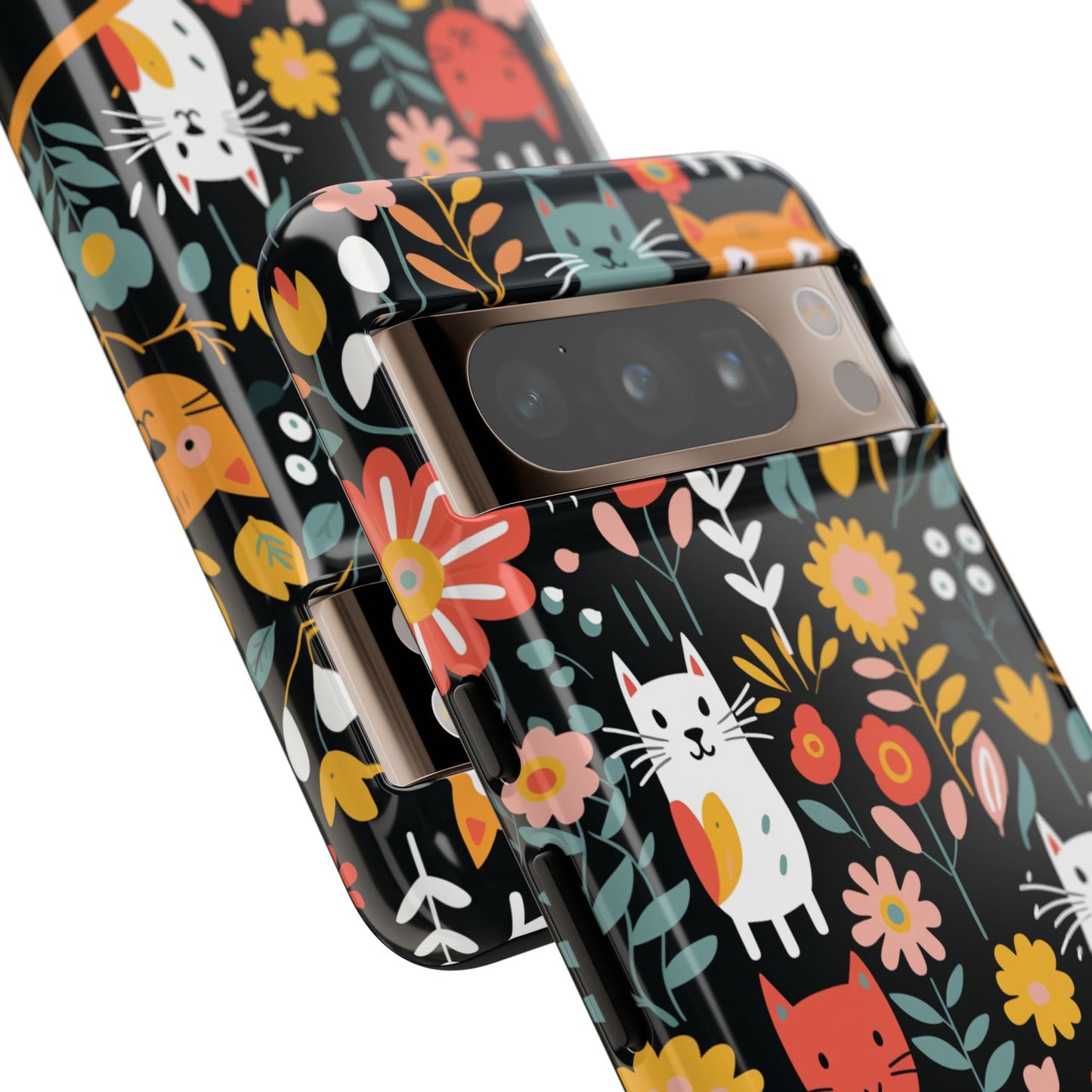 Personalized Whimsical Feline Garden Google and Samsung Tough Cases