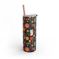 Whimsical Feline Garden Skinny Matte Tumbler, 20oz