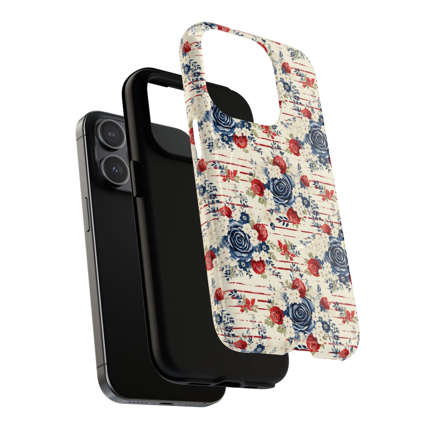 Rose & Glory Tough iPhone Magnetic Case, Vibrant Protective Cover, Stylish Gift for Her, Floral Design, iPhone Accessories, Anniversary Gift