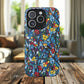Colorful Floral Phone Case, Tough Magnetic Phone Cover, Durable Tech Accessory, Unique Gift for Her, Vibrant Smartphone Case