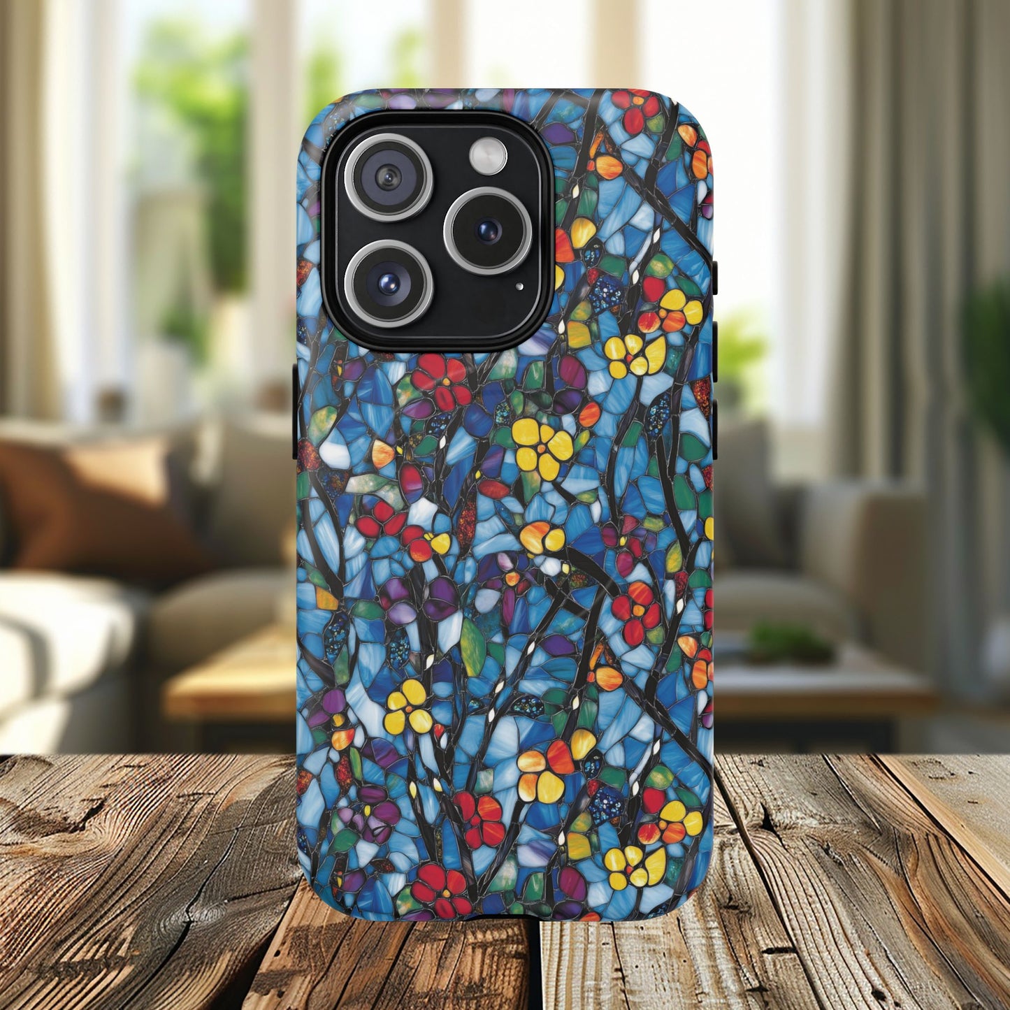 Colorful Floral Phone Case, Tough Magnetic Phone Cover, Durable Tech Accessory, Unique Gift for Her, Vibrant Smartphone Case
