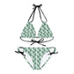 White Tropical Bliss Strappy Bikini Set (AOP)