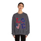 Patriotic LOVE Unisex Heavy Blend™ Crewneck Sweatshirt