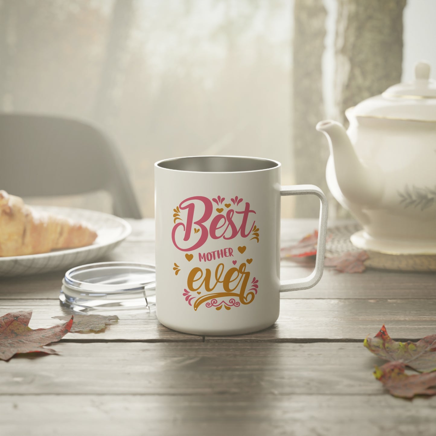 Best Mother Ever Chic Insulated Coffee Mug, Best Gift Ever, Travel Mug, Coffee Lover, Unique Kitchen Decor.