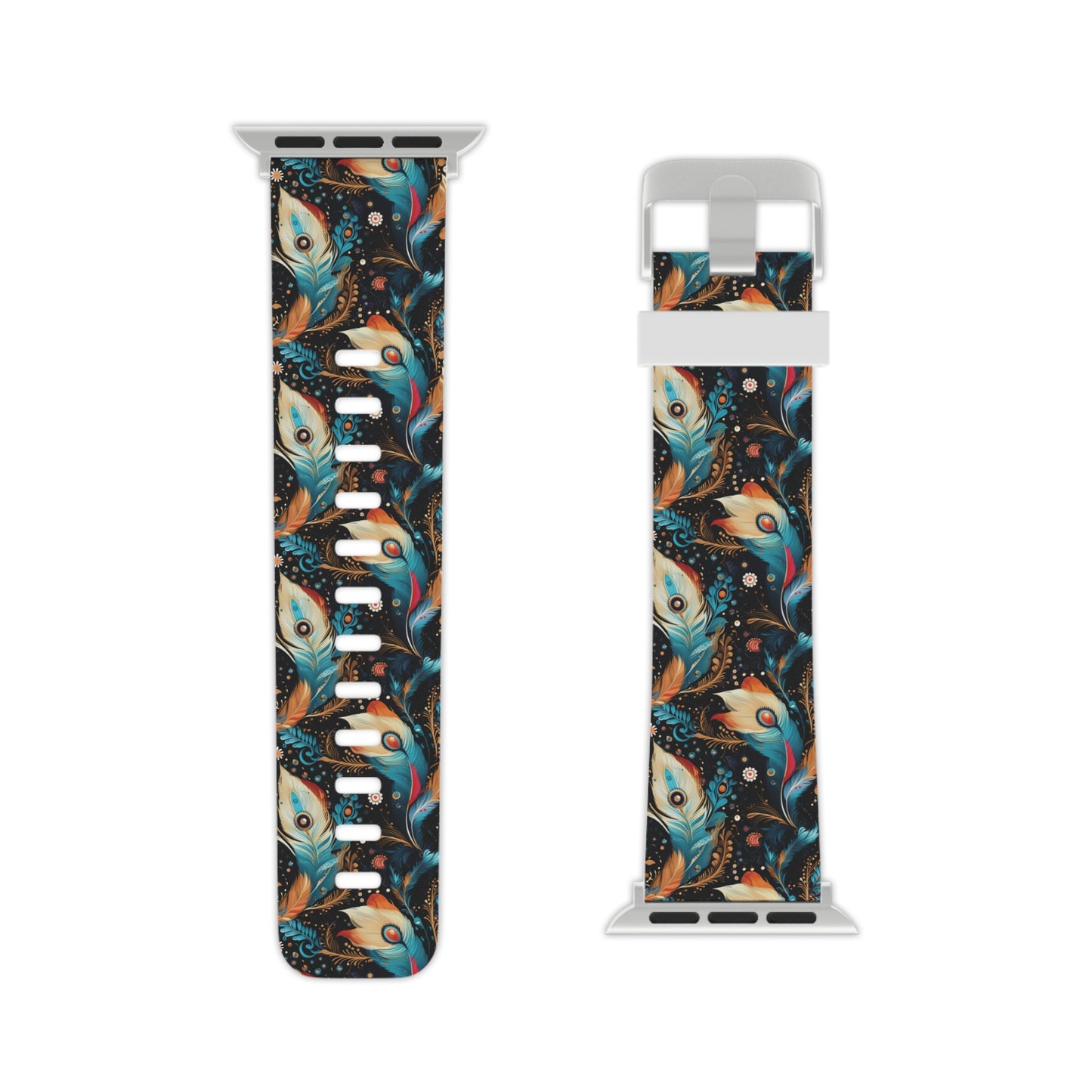 Ethereal Feathers Vibrant Apple Watch Band - Stylish & Comfortable.