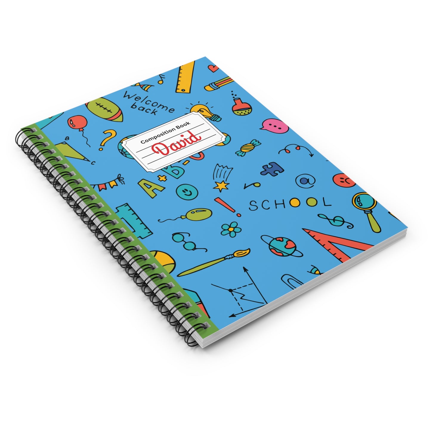 Personalized Classroom Couture Composition Book Inspired Playful Spiral Notebook - Perfect for School, Journaling, Kids, Teachers, Back to School Gifts