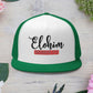 'ELOHIM, GENESIS 1:1'  Embroidered 5 Panel Trucker Cap | Casual Style Hat, Adjustable, Unisex, Perfect Gift for Outdoors, Festivals, Daily Wear