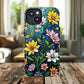 Flower Garden Stained Glass Phone Case, Tough Magnetic Cases, Floral Phone Cover, Durable Phone Accessories, Spring Gift, Birthday Present