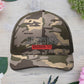 Camouflage Embroidered Trucker Hat with 'ELOHIM, GENESIS 1:1', Casual Style Hat, Adjustable, Unisex, Perfect Gift for Outdoors, Festivals, Daily Wear.