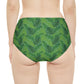 Green Tropical Bliss High-Waist Hipster Bikini Bottom (AOP)