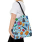 Blue Academic Adventures Tote Bag