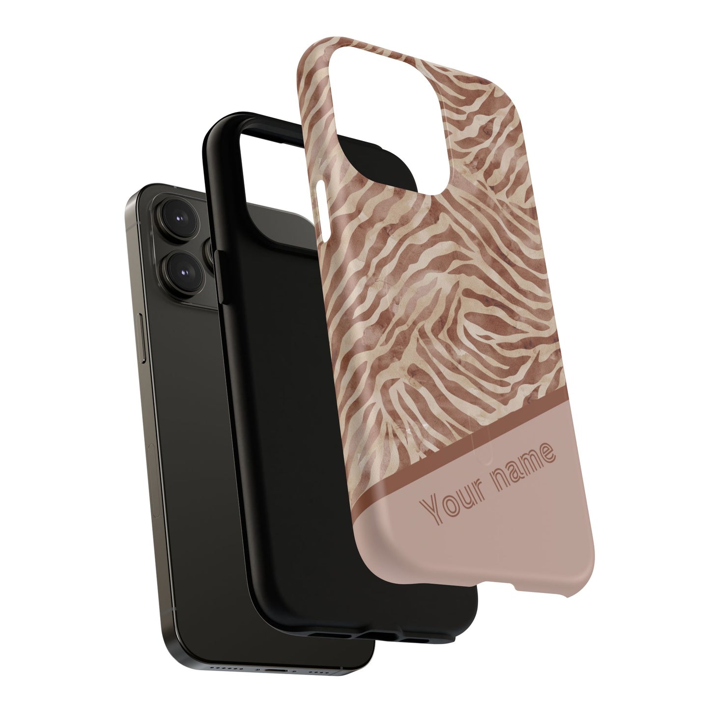 Personalized Zebra Print - Tough MagSafe® Magnetic Cases for Stylish Protection, Gifts for Wildlife Lovers, Trendy Accessories iPhone® 13, 14, iPhone 15, iPhone 16, iPhone 17, Pro, Pro Max, Plus Cases.