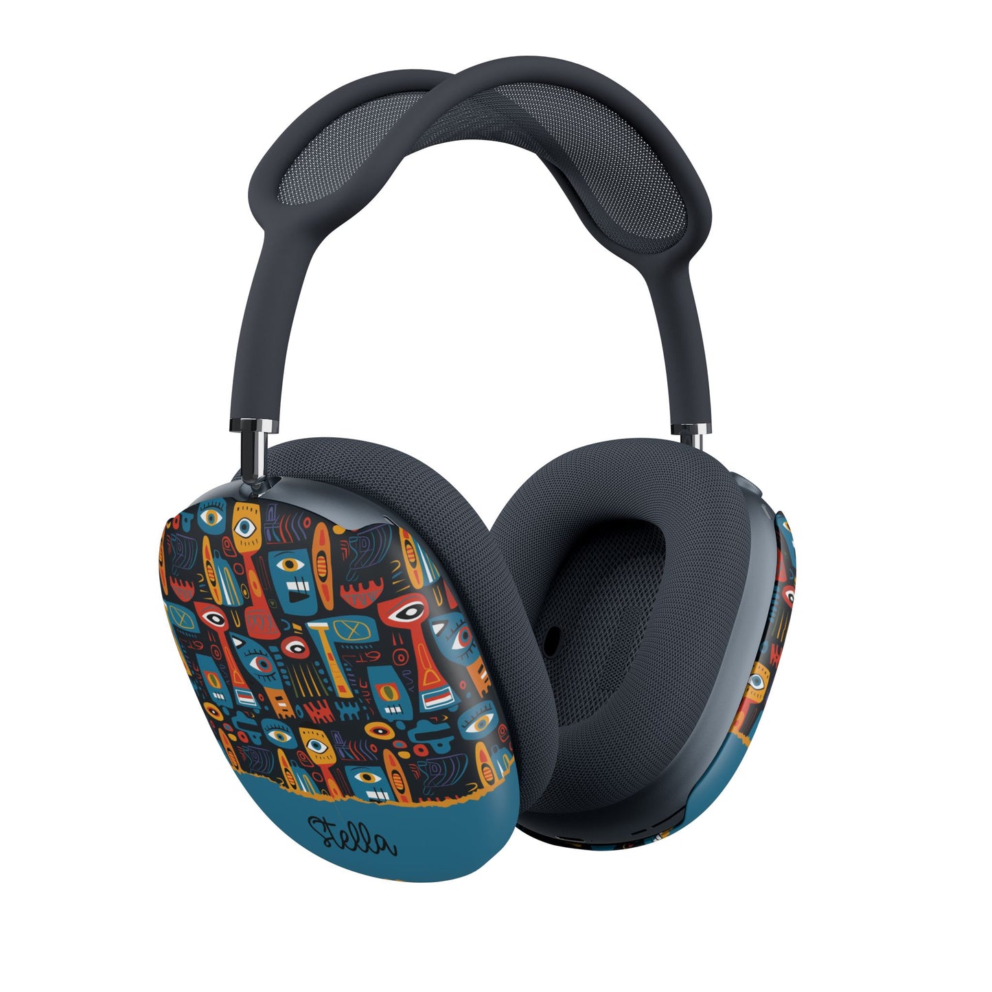 Personalized AirPod Max Case — Colorful Abstract Faces Ear Cup Covers ("I am Enough")