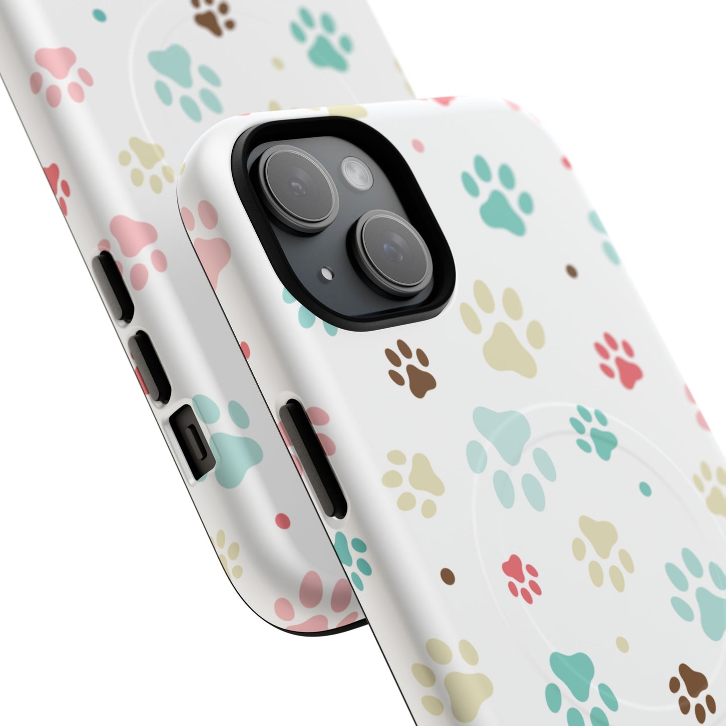 Pet Lover Magnetic iPhone Case - Cute Paw Print Design, Tough Magnetic Cases for Dog and Cat Owners, Gift for Animal Lovers