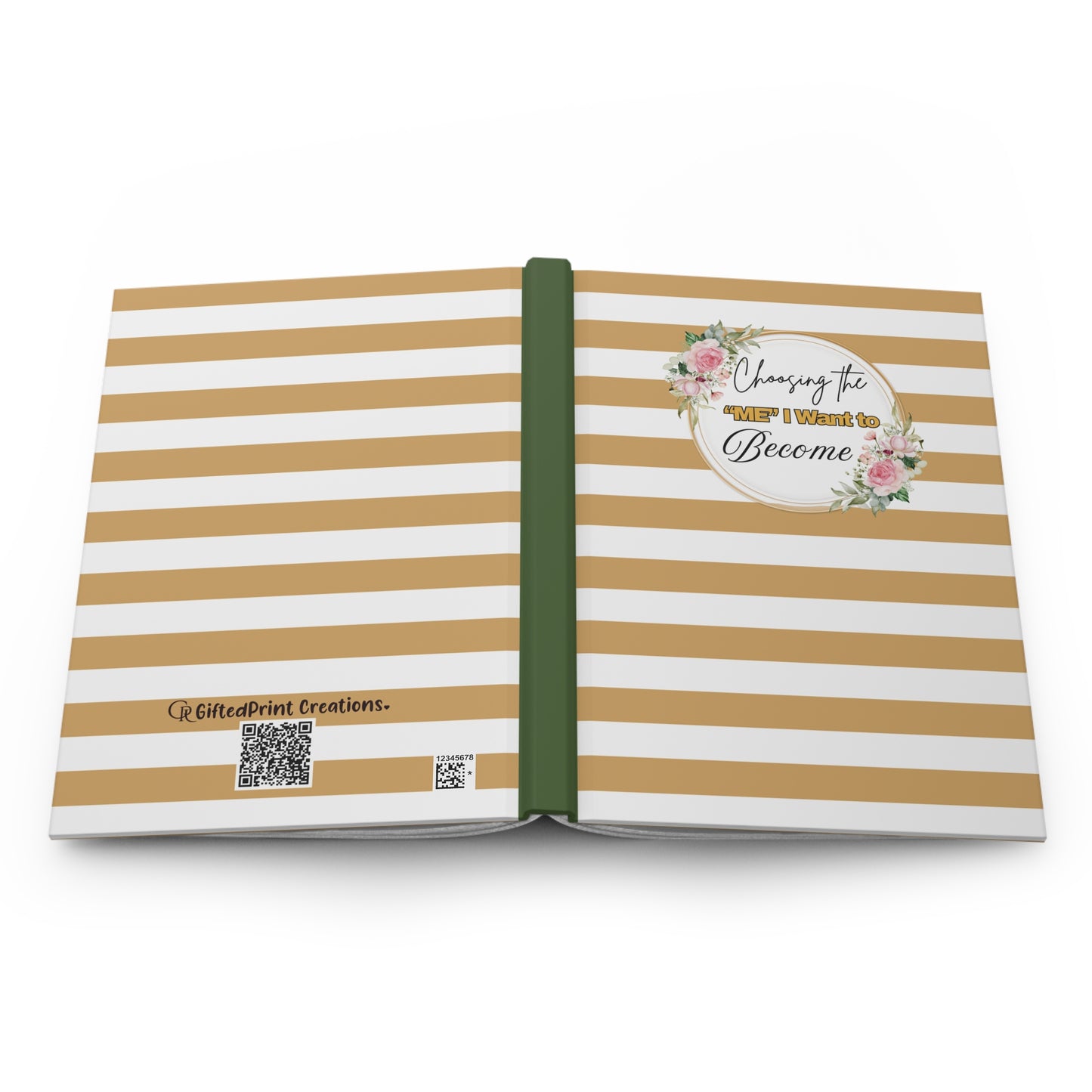 Inspirational Hardcover Journal, Gratitude Notebook, Self-Reflection Book, Gift for Writers, Motivational Diary