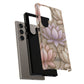 Personalized Lotus Floral Stained Glass Effect Tough Phone Case