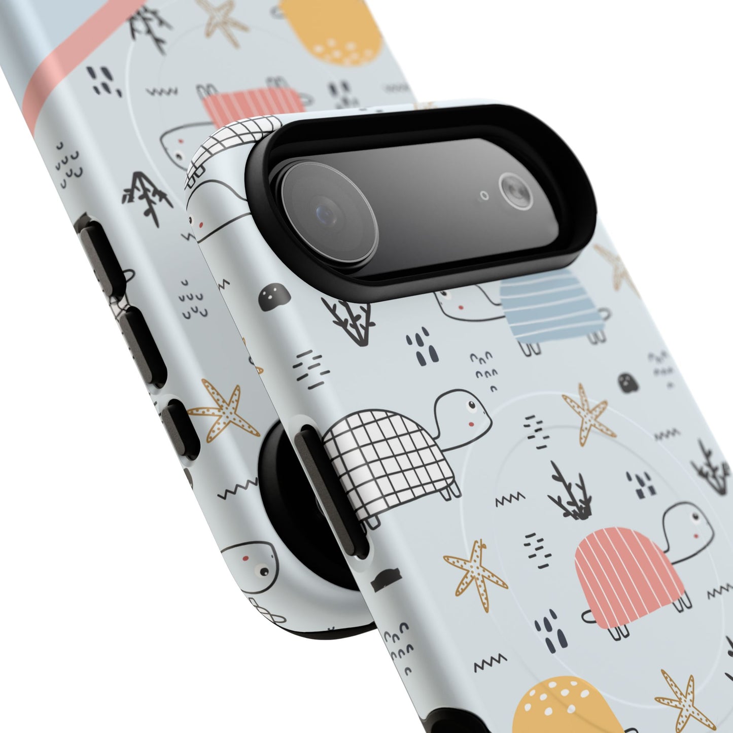 Personalized Cute Turtle Tough Magnetic MagSafe® Cell Cover, Ocean Theme Case, Sea Life Gift for Beach Lovers, iPhone® 13, 14, iPhone 15, iPhone 16, iPhone 17, Pro, Pro Max, Plus Cases.