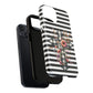 Grace in Bloom Tough Magnetic iPhone Case with Floral Cross Design, Boho iPhone Cover, Striped iPhone Case, Unique Religious Gift, Trendy Cell iPhone Accessory.