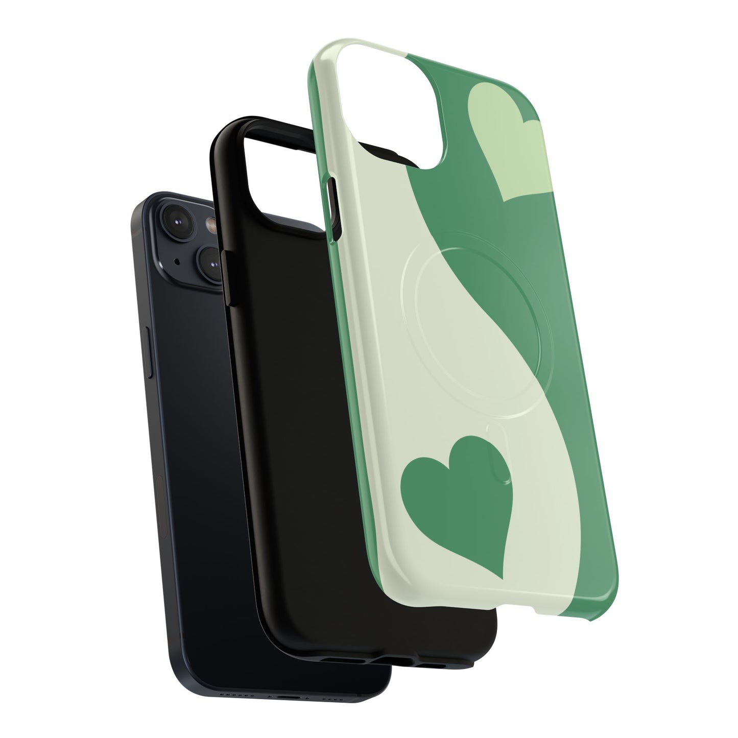 Tough Magnetic iPhone Case with Heart Design, Perfect for Gifts, Valentine's Day, Everyday Use, Stylish Protection, IPhone Cover