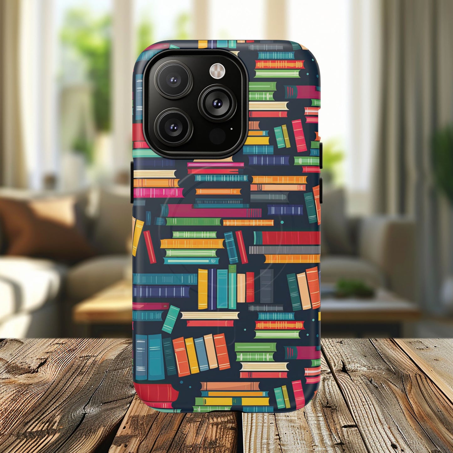 Colorful Book-Themed Phone Case, Literary Gift, Tough Magnetic Case, Book Lover’s Accessory, Phone Protection, Reading Enthusiast